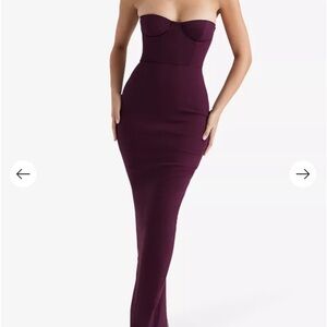 House of CB Lucia Strapless Corset Maxi Grape Size Small NWT New with tags!